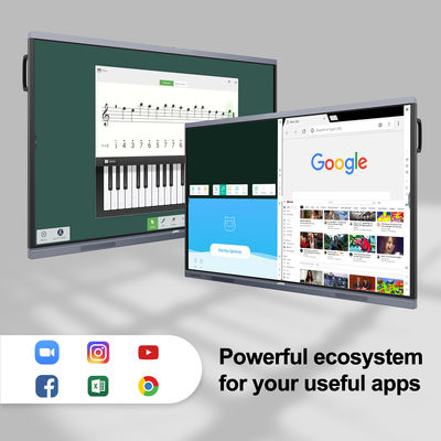 75'' H10 ODM 4K Android OPS Etkileşimli Ekran Paneli Akıllı Tahta Dokunmatik Ekran Monitör