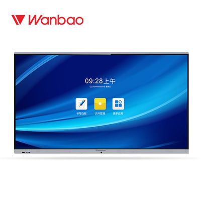Okul Ofisi Akıllı İnteraktif Beyaz Tahta 75 `` LED 4K IR Dokunmatik Dijital TV