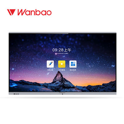 Okul Ofisi Akıllı İnteraktif Beyaz Tahta 75 `` LED 4K IR Dokunmatik Dijital TV
