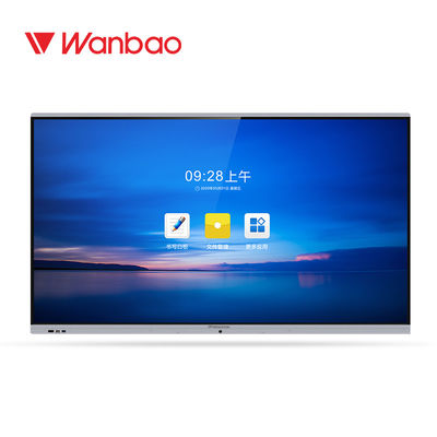 Okul Ofisi Akıllı İnteraktif Beyaz Tahta 75 `` LED 4K IR Dokunmatik Dijital TV