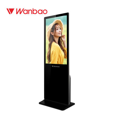 43-65 inç Wifi Ultra Ince Ile Temperli Cam Dönen Reklam Dijital Açık Tv Standı 65 Inç Zemin Ayakta Lcd dokunmatik Kios