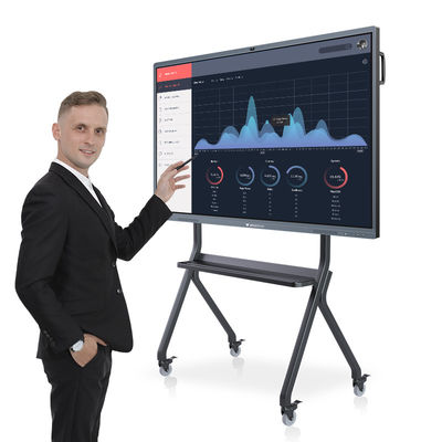 IR LCD Akıllı Etkileşimli Düz Panel 100 İnç Kablosuz Parmak Dokunuşu