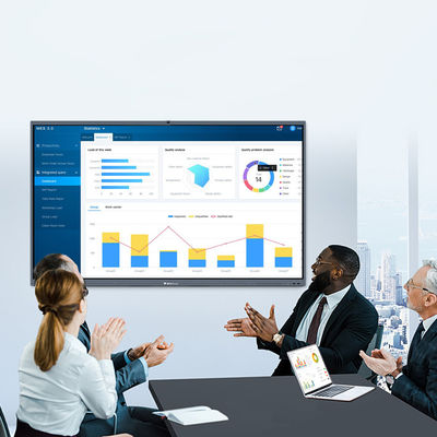 Alüminyum Alaşımlı Çerçeve Etkileşimli H8Q 75 İnç Akıllı Tahta Monitörü Ir Touch