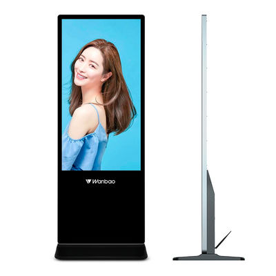 55 inç Zemin Standı Android Dokunmatik Ekran Reklam Oyuncuları Ultra İnce Lcd Dijital Tabela